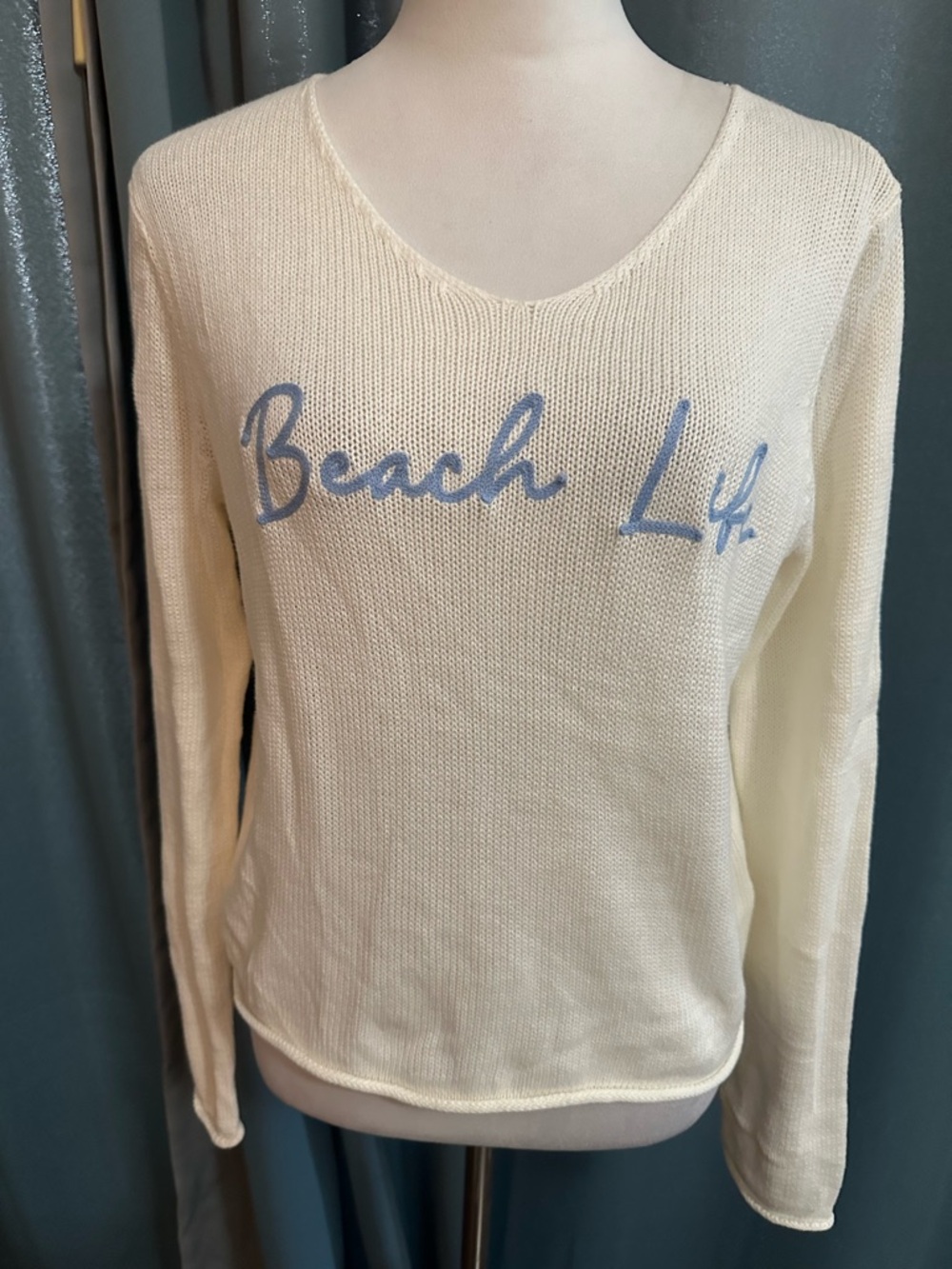 Ragwear Beach Life Sweater NWT Women’s Medium White Cotton Knit Lightweight Pull